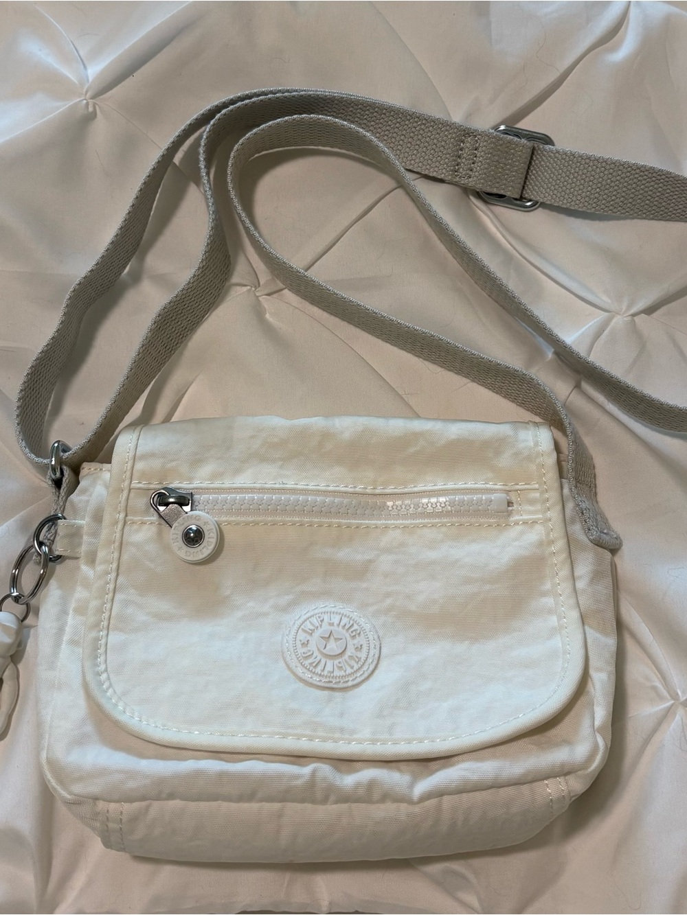 Kipling White Small Crossbody Bag, Excellent